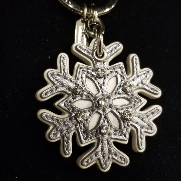 Coach Silver Snowflake with Rhinestones Keychain - Picture 4 of 5